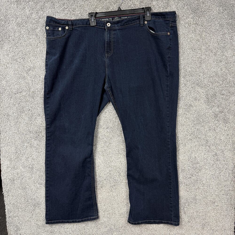 Dickies Jeans Womens Size 24R 49x28.5 Relaxed Blue Denim Stretch Grunge Workwear